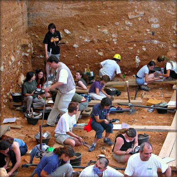 Excavación en Atapuerca